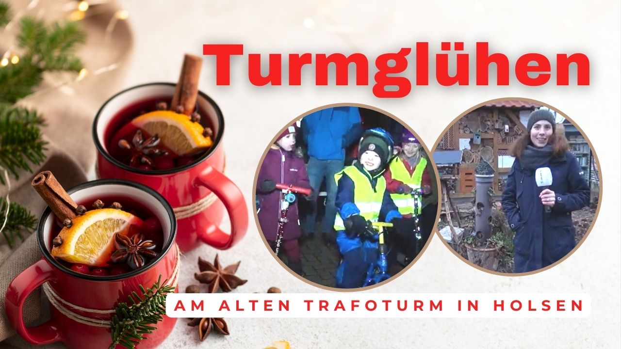 Turmglühen am Trafoturm in Holsen
