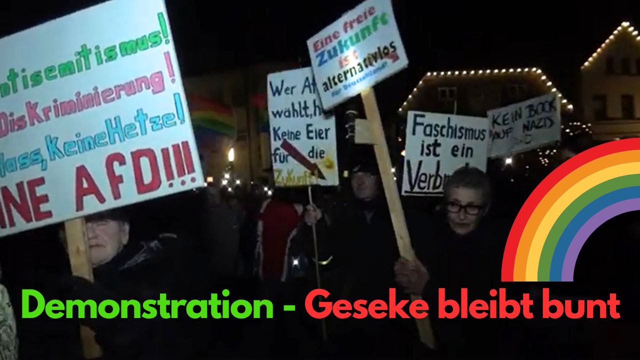 Demonstration – Geseke bleibt bunt