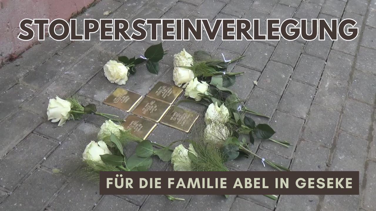 Stolpersteinverlegung für die Familie Abel in Geseke