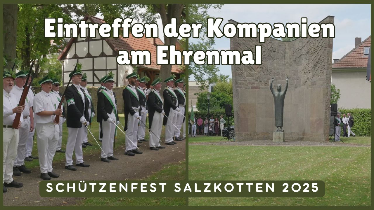 Eintreffen der Kompanien am Ehrenmal
