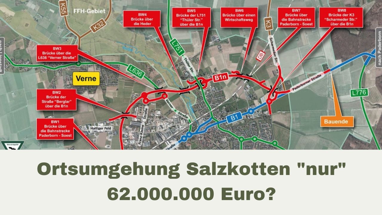 Ortsumgehung Salzkotten „nur“ 62.000.000 Euro?