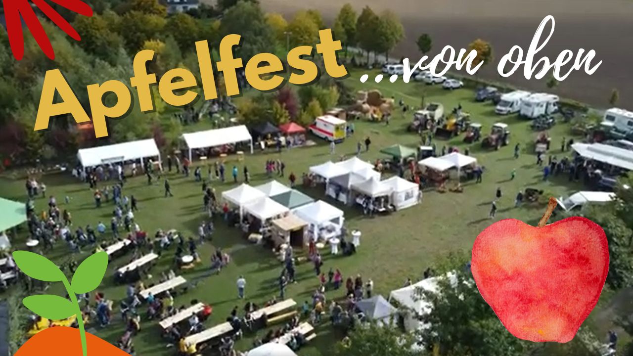 Das Apfelfest aus der Luft