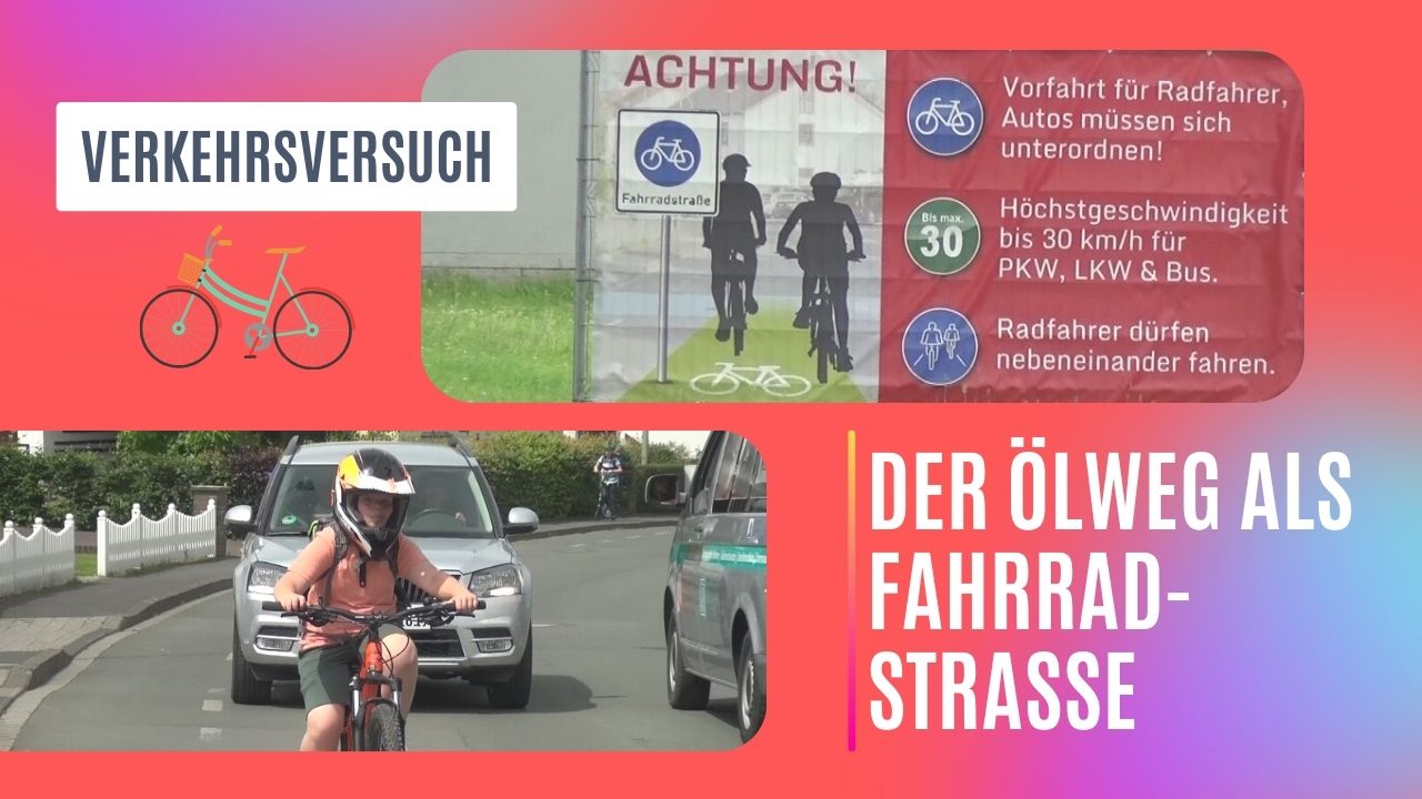 Der Ölweg als Fahrradstraße