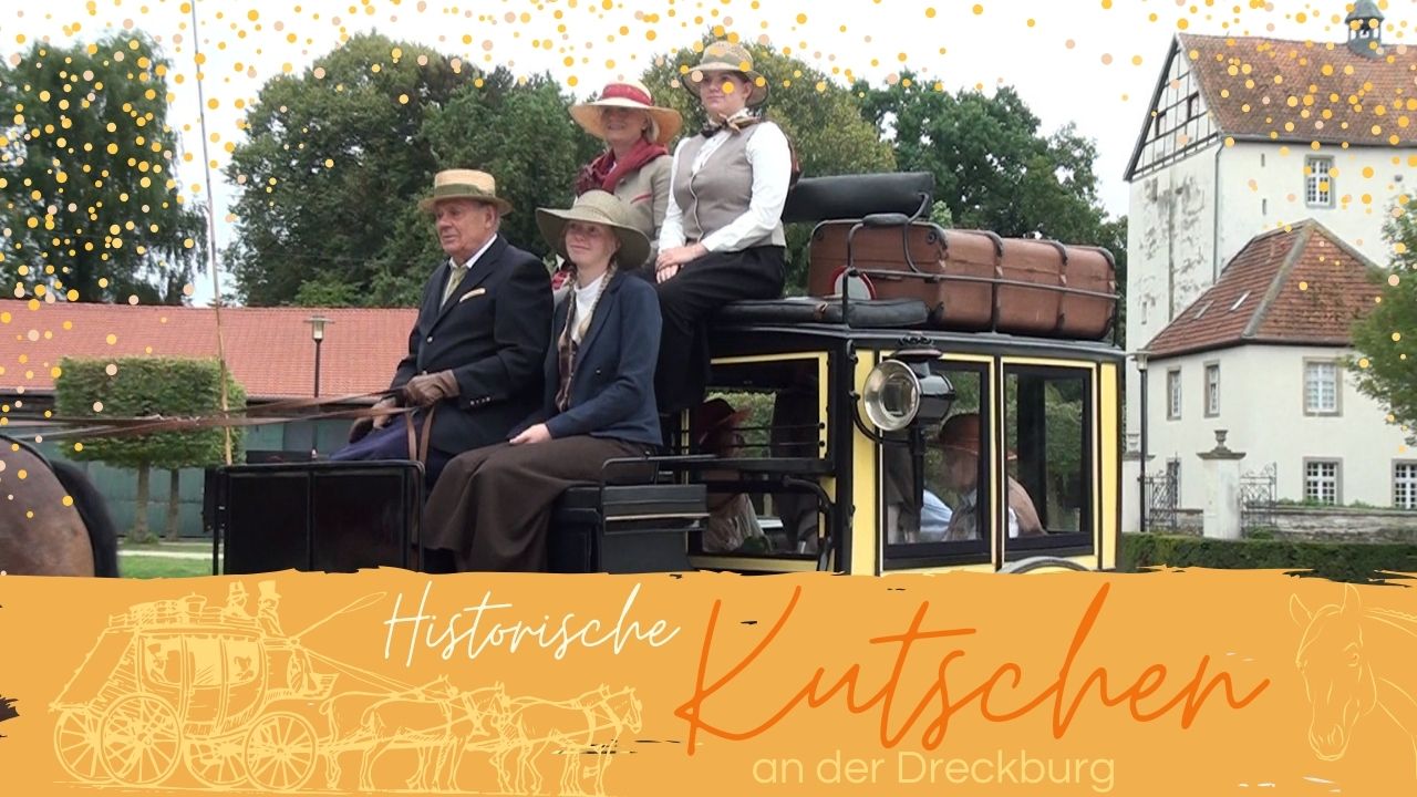 Historische Kutschen an der Dreckburg