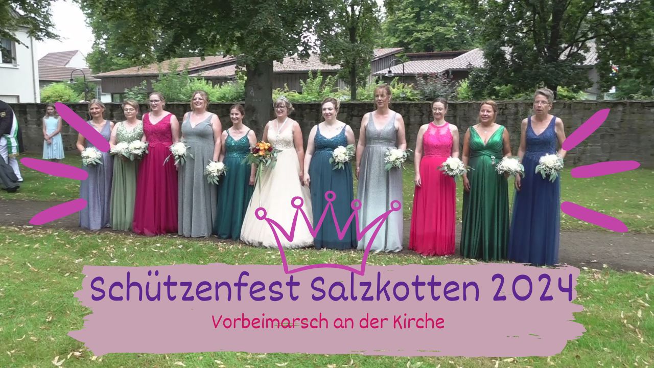 Schützenfest 2024 – Der Parademarsch entlang der St. Johanneskirche am Sonntag