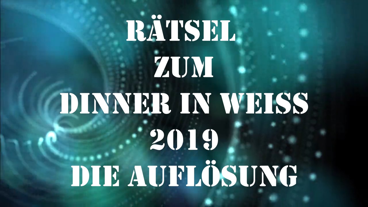 Auflösung: Hier findet das Dinner in weiß statt