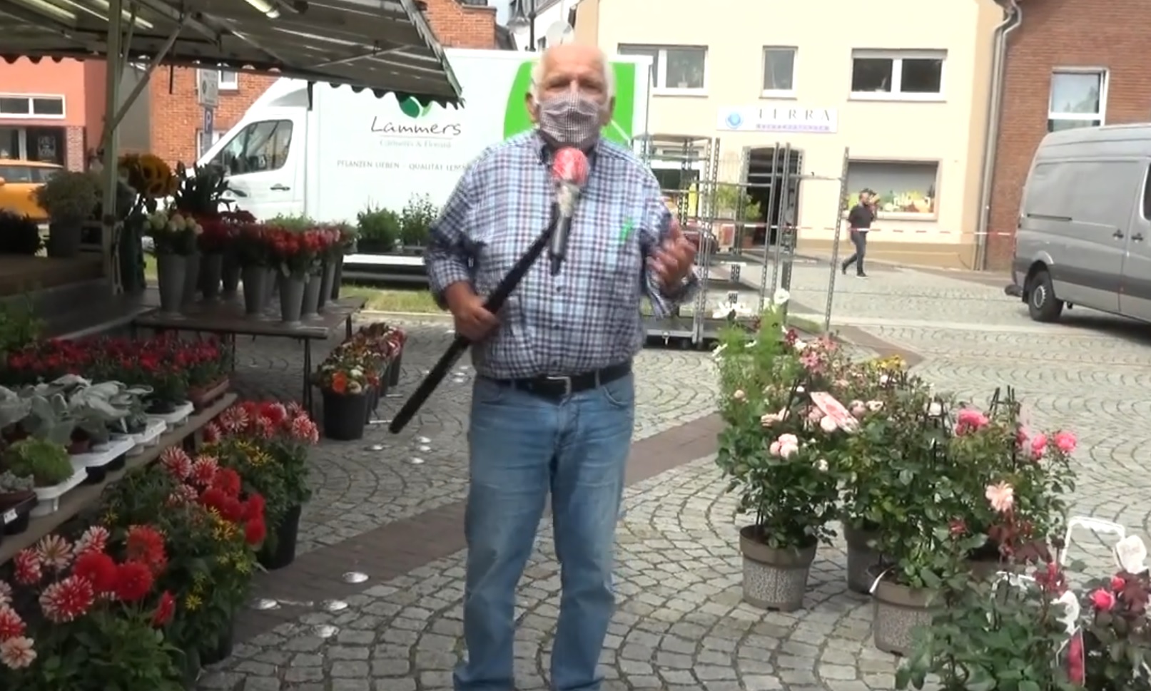 Wochenmarkt in Coronazeiten
